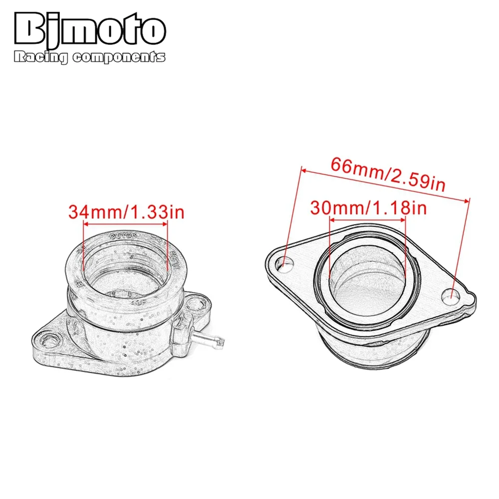 Carburetor Adapter Intake Manifold Glue For Yamaha TT600 TT600E XT600 XT600Z XT600E 1VJ-13596-00 43F-13586-01 2NF-13596-00