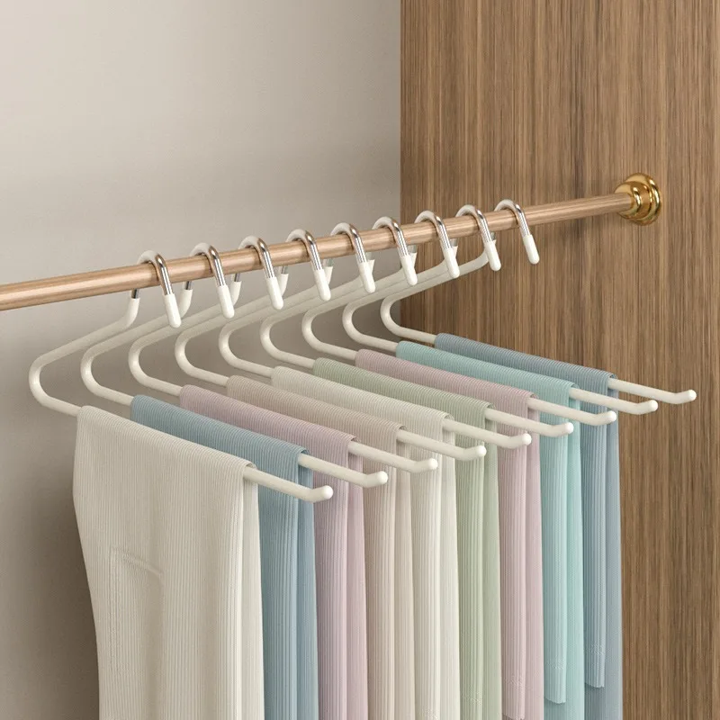 

5pcs/15pcs Goose Shaped Pants Rack Open-ended Hanger Wardrobe Space Saving Pull Out Telescopic Z-shaped Women Clothing Hanger