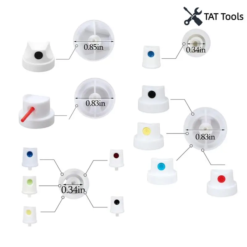 مجموعة فوهة Spraycan Universal 26 مجموعة أطراف بديلة عالمية للغطاء الرئيسي