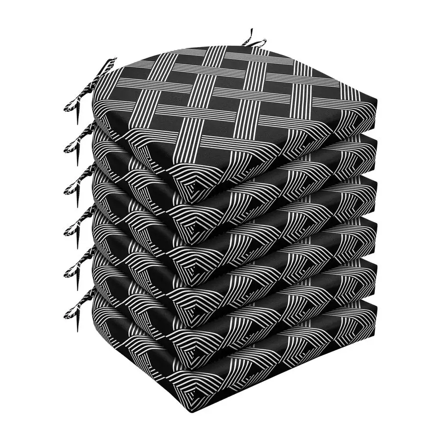 

Outdoor Chair Cushions for Patio Furniture Patio Chair Cushions Set of 6 Water Resistant Round Corner Outdoor Seat Cushions 17X1