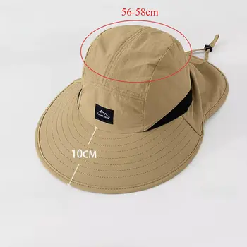 1 szt. Szeroki kapelusz przeciwsłoneczny z wodoodpornym rondem, chroniący przed promieniowaniem UV, do wędkowania, wspinaczki, safari, wędkarstwa, wędkarstwa, wędkarstwa, wędkarstwa, letniego, na świeżym powietrzu, na prezent 8 best sales Czapka wodoodporna - №7