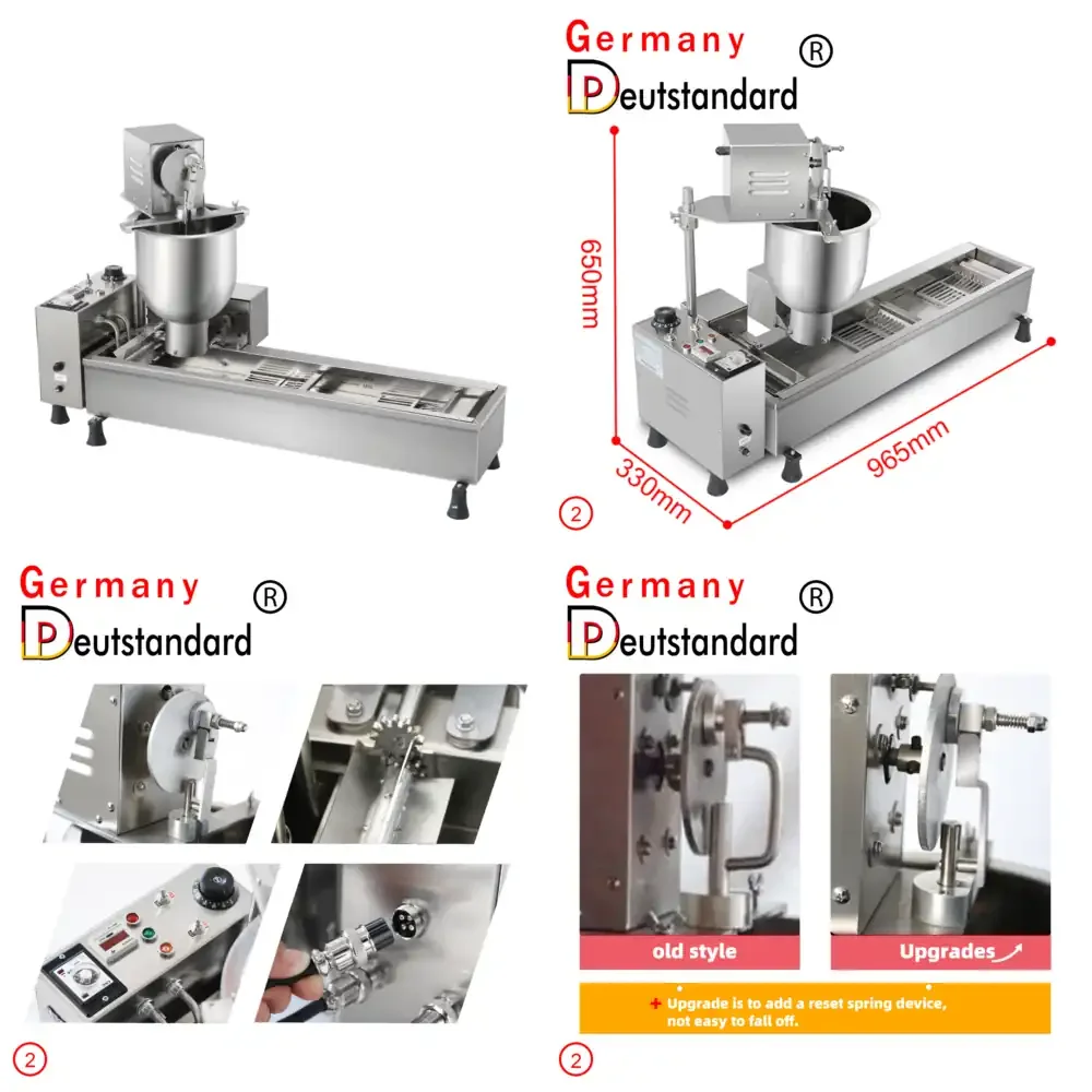 

Новая электрическая круглая фритюрница для приготовления вкусных пончиков из кукурузной муки с добавлением ингредиентов для выпечки, таких как орехи и молоко