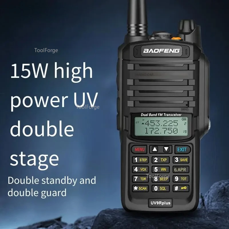2 قطعة BaoFeng UV-9R Plus اسلكية تخاطب عالية الطاقة ثنائي النطاق طويل المدى 128 CH المحمولة يده UV 9R هام اتجاهين الراديو #3