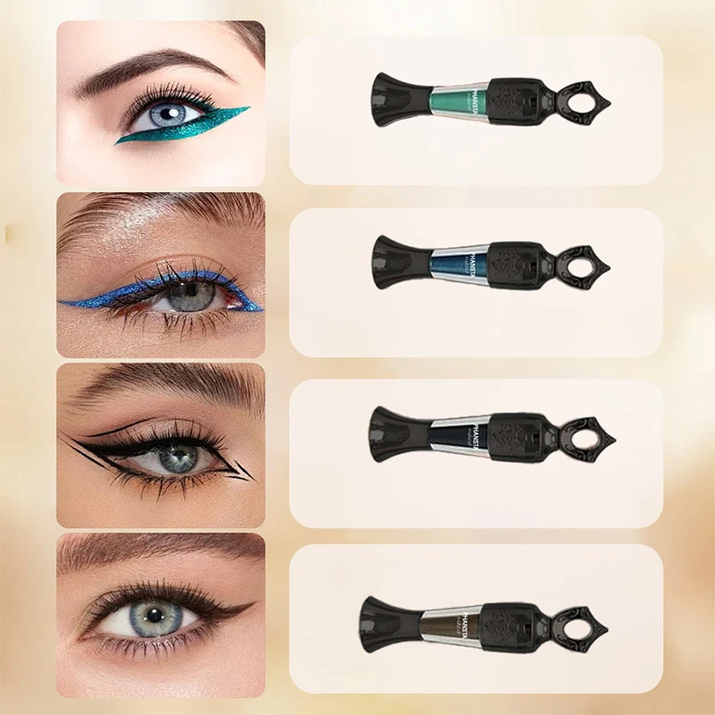 New 4 Colors Eyeliner Retro Metal Bottle Colorful Powder Long-lasting Powder Eyeliner Natural High Quality Eye Liner Pen