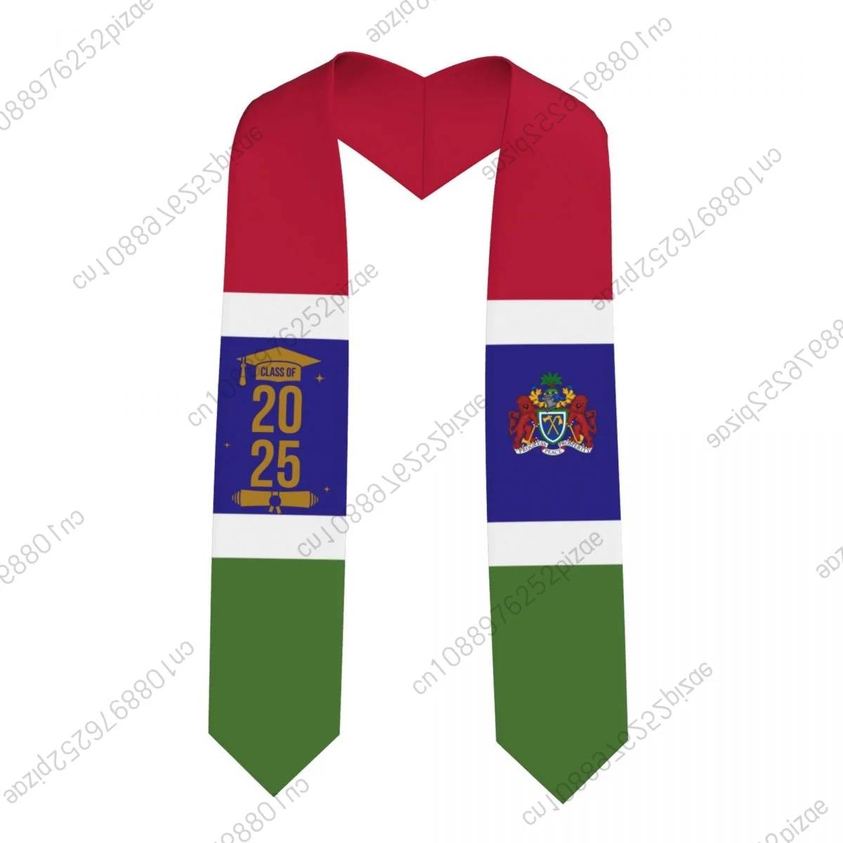 

Новый флаг Гамбии, класс 2025 года, 183*13 см, выпускной палантин, шарф с поясом для международных студентов, гордый