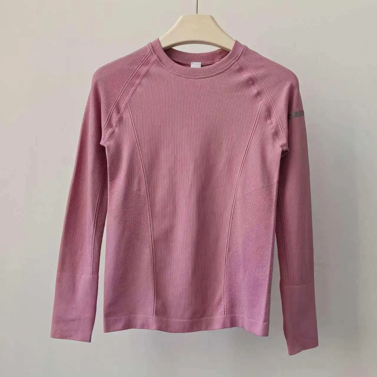 Herbst- und Winter-Yoga-Kleidung, langärmlige Oberteile für Damen, figurbetont, schnelltrocknend, für Sport, Training, Laufen, Pilates und Fitness. – Detail 8