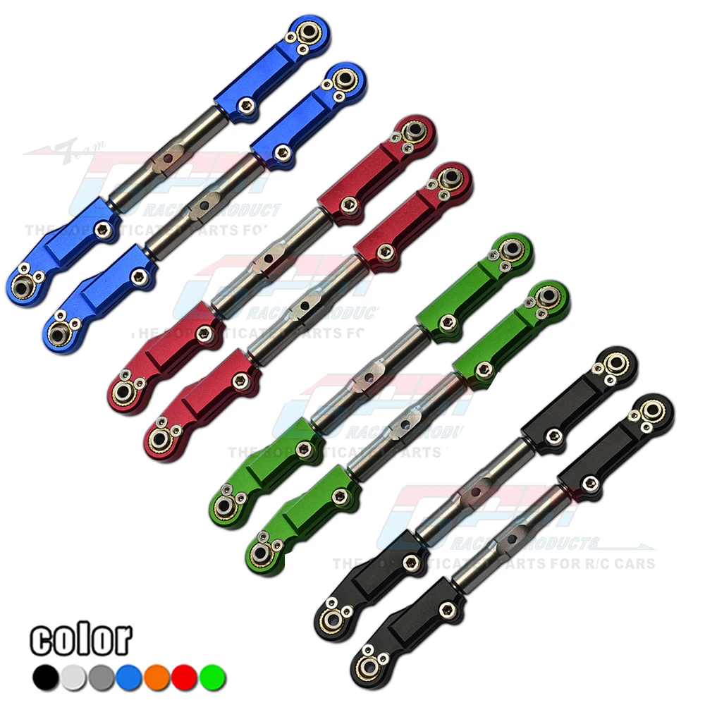 

GPM for Trax 1/8 Sledge 4WD Monster Truck 95076-4 RC Car Upgrade Parts Metal Front Steering Tie Rod Front Camber Links 9547