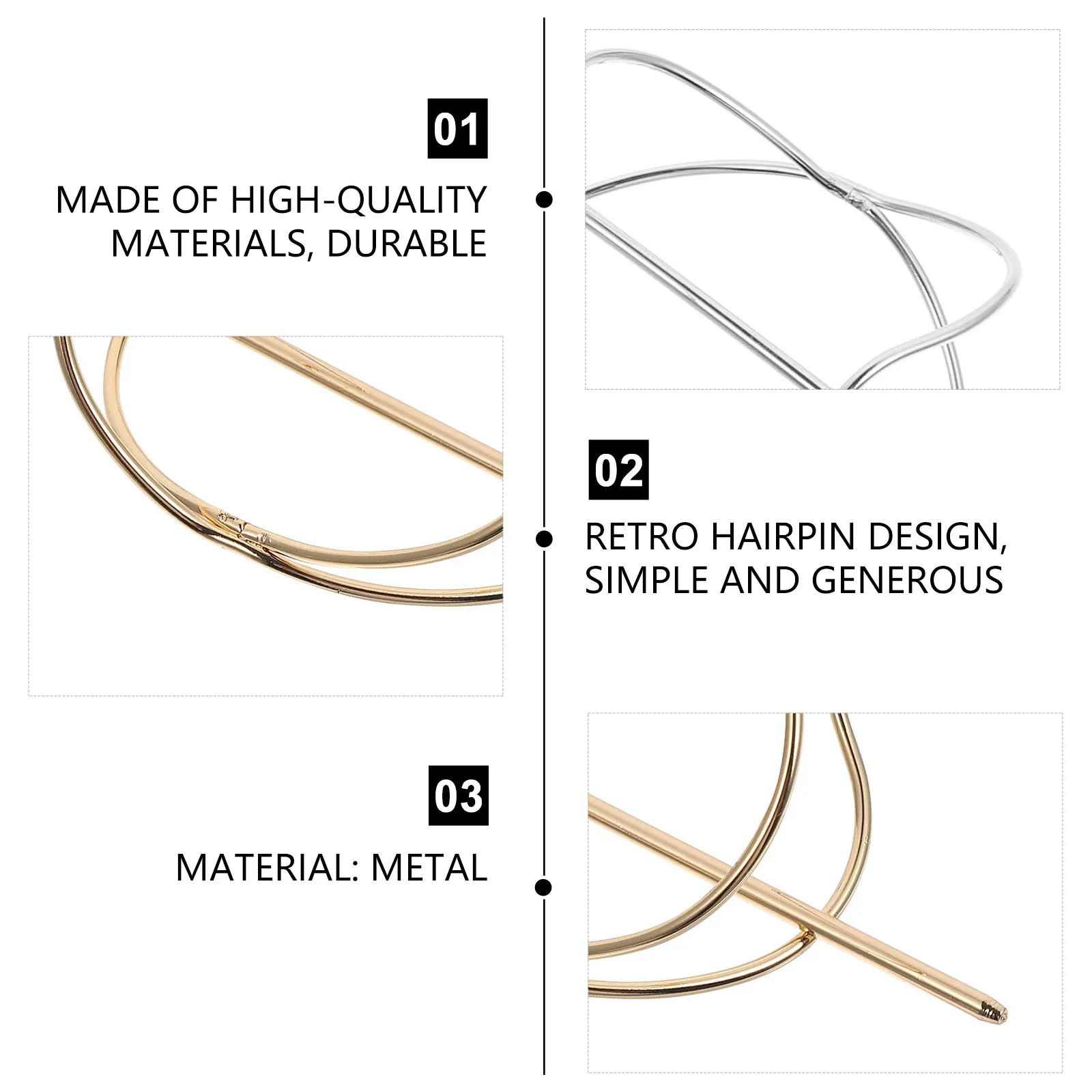 

2pcs Metal Accessories Clip Bent for Women Girls Vintage Bun Cage Bun Holder Hair Accessories Stylish Hair Tools