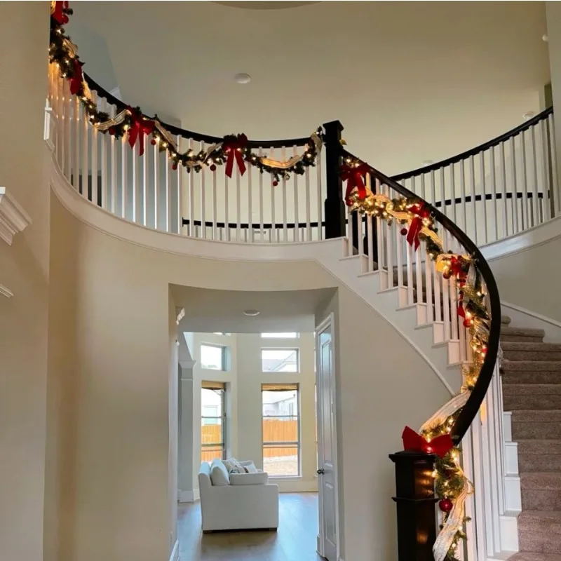 

Commercial Grade LED Christmas Vine Garland Dense Decoration for Window Display Escalator Hotel Lobby