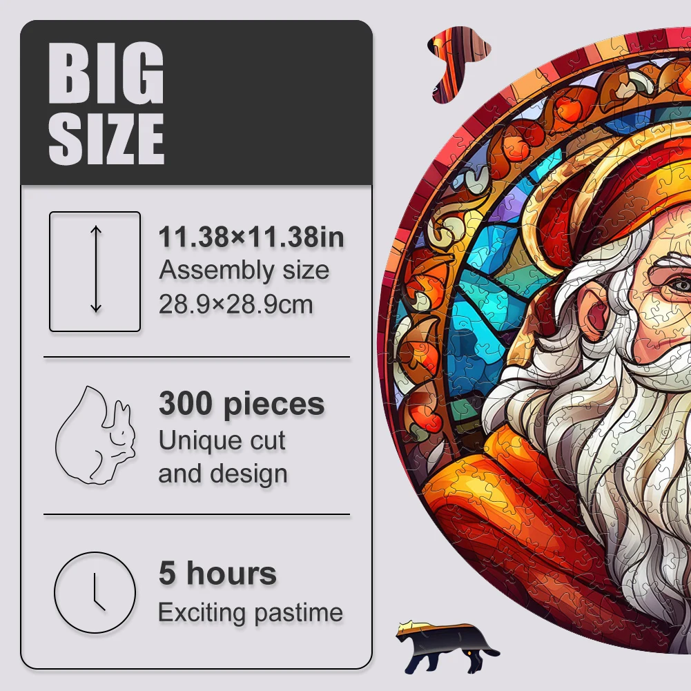 Christmas Holiday Puzzle Christmas Jigsaw Puzzle Santa Claus  Pieces Christmas Santa Claus Gift Night Family Puzzles For Child