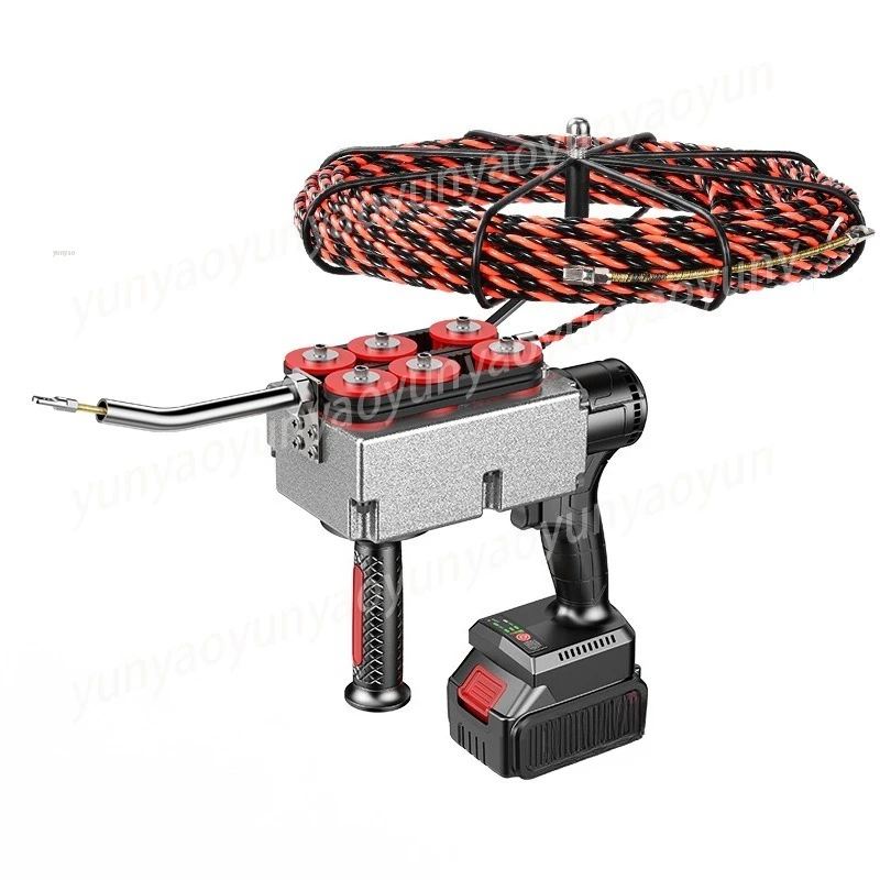 15/30M Cable Brushless Lithium Electric Threading Machine Electric Puller Pipe Decoration Communication Cable Lead Machine
