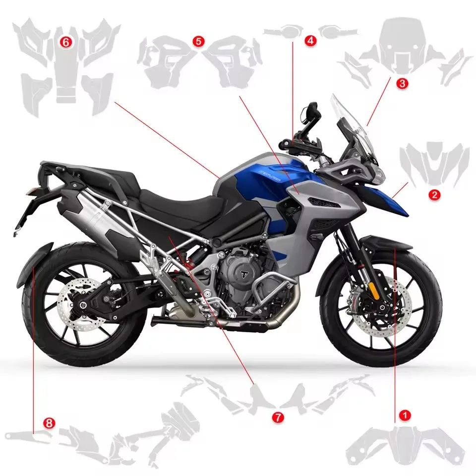 For Tiger1200 Rally EXPLORER TPU 2026 PPF Paint Protective Film For Tiger 1200GT EXPLORER Fuel Tank Protective Anti-scratch Film