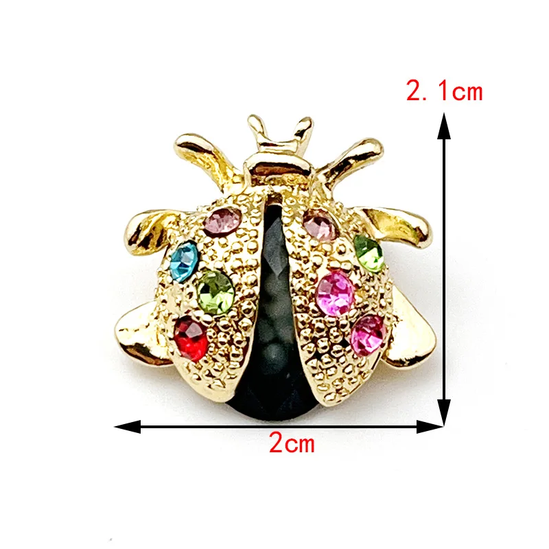 Exquisite Cute Golden Insect Series Ladybug Brooches Charm Ladies Trend Beetle Pins Party Clothing Backpack Jewelry Accessories