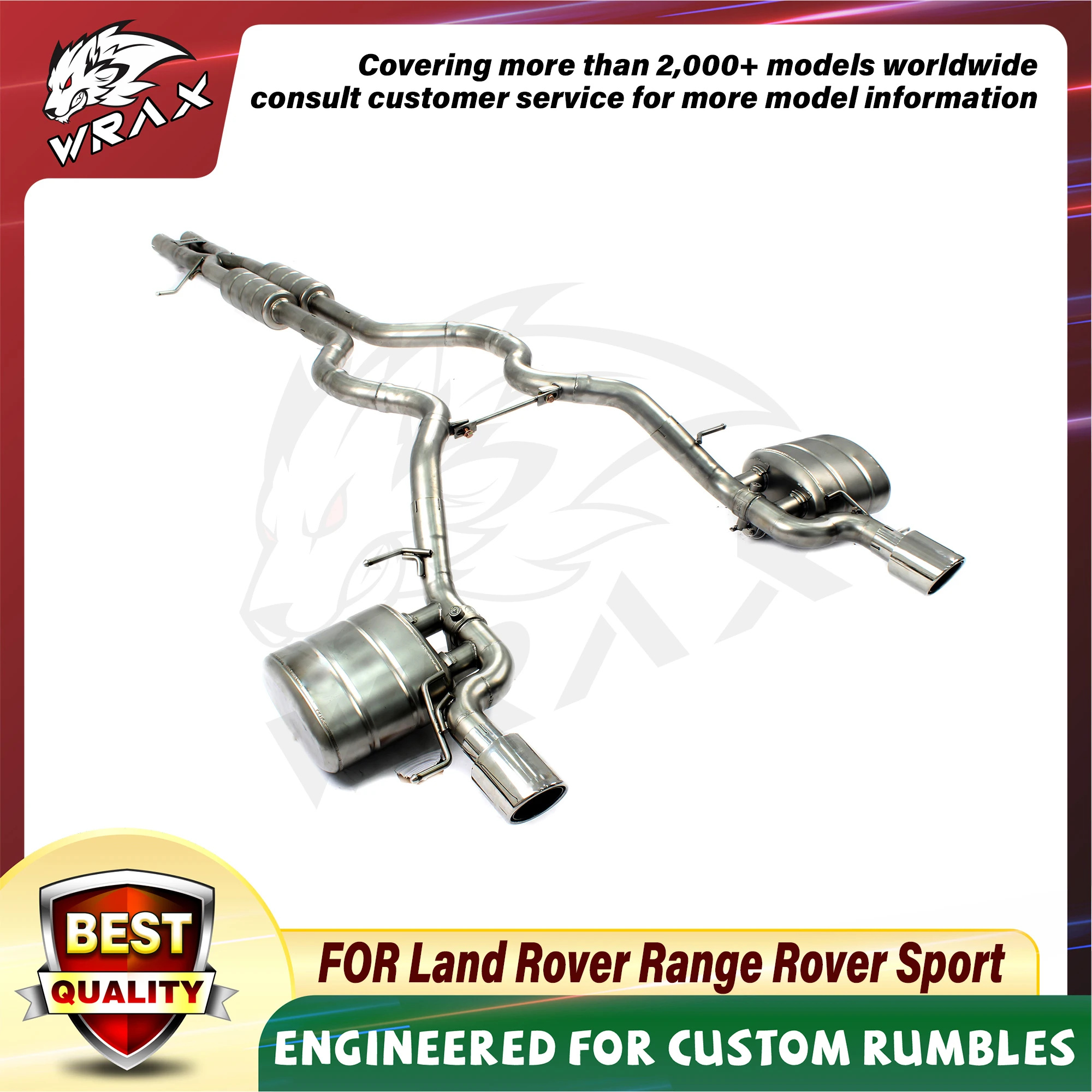 

WRAX Exhaust Manifold High Flow Downpipe for Land Rover Range Rover Sport Car Accessories system muffler valve control