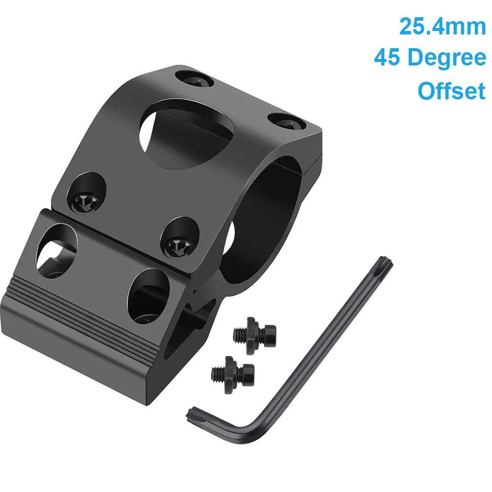 45-Grad-Offset-Taschenlampenhalterung Kompatibel mit 25,4mm/30mm Innendurchmesser Universelle Taschenlampenringhalterung – Detail 10
