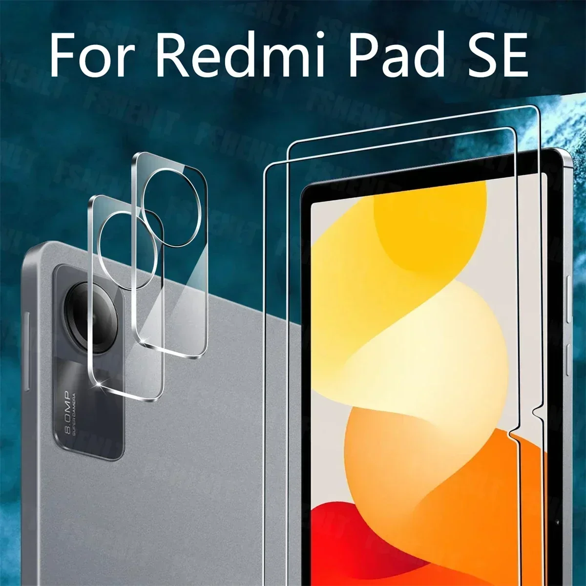 

Закаленное стекло для Xiaomi Redmi Pad SE, защита экрана от царапин, без пузырьков, твердость 9H, Защитная пленка для задней камеры