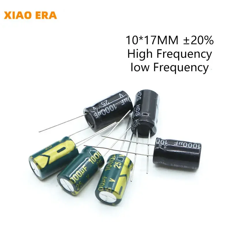 10Pcs 10*17 High Frequency Low ESR Aluminum Electrolytic Capacitor Set 10V 16V 25V 450V 10UF 15UF 220UF 470UF 680UF Assorted Kit