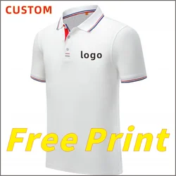 POLO Shirt Customized Summer Short Sleeve Print Logo Icon Embroidered Polo T-shirt Breathable Men's and Women's Work Suit