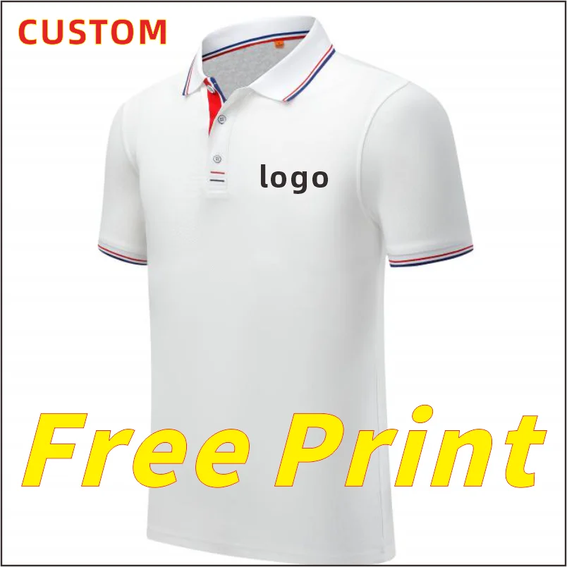 POLO Shirt Customized Summer Short Sleeve Print Logo Icon Embroidered Polo T-shirt Breathable Men's and Women's Work Suit