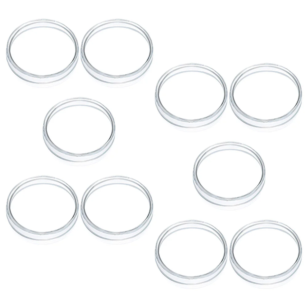 10 Pcs Disposable Petri Dish with Lid Kit Liquid Chemistry Tray Plastic Plates Agar Laboratory Holder