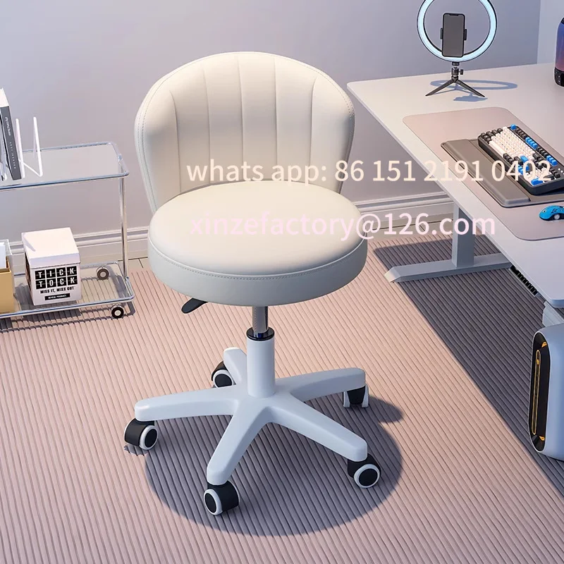 Customizable Rotating Chair Height- adjustable Makeup Stool Bedroom Dressing Table with Wheels