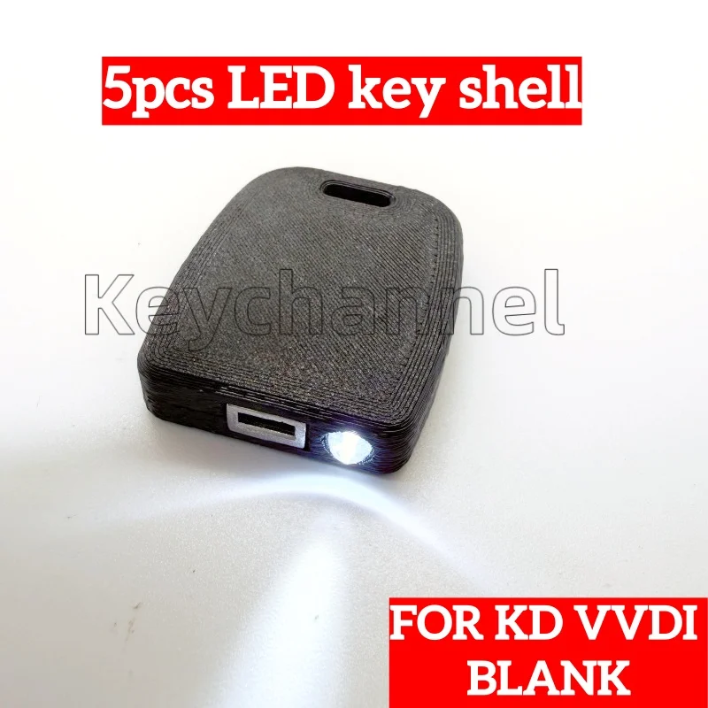 

5pcs/bag Universal KEYDIY Non-Transponder Shell With LED Xhorse Key Blade Head With Light for KD VVDI Key Blade Key blank
