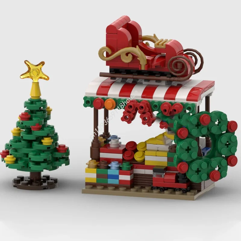 

261 шт. MOC Рождественская подставка Строительные блоки Образование Рождественская игрушка Подарок Кирпич Дети День рождения