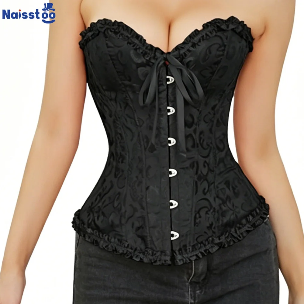 

Women Corset Bustiers Victorian Sexy Vintage Flower Overbust Lingerie Shapewear Gothic Tops Waist Trainer Corsets