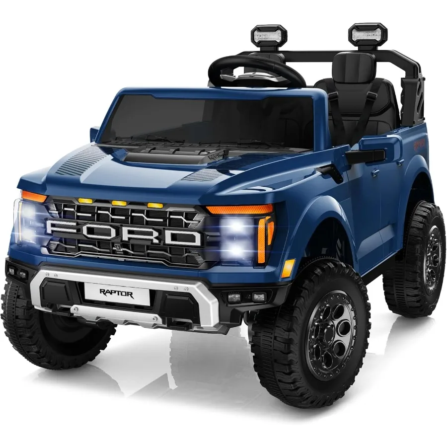รถยนต์ไฟฟ้าสำหรับเด็ก 2 ที่นั่ง รุ่นฟอร์ด เอฟ-150 แร็ปเตอร์ 24 โวลต์ พร้อมรีโมทคอนโทรล รถบรรทุกเด็กนั่งขับได้ พร้อมรีโมท 2 ตัว