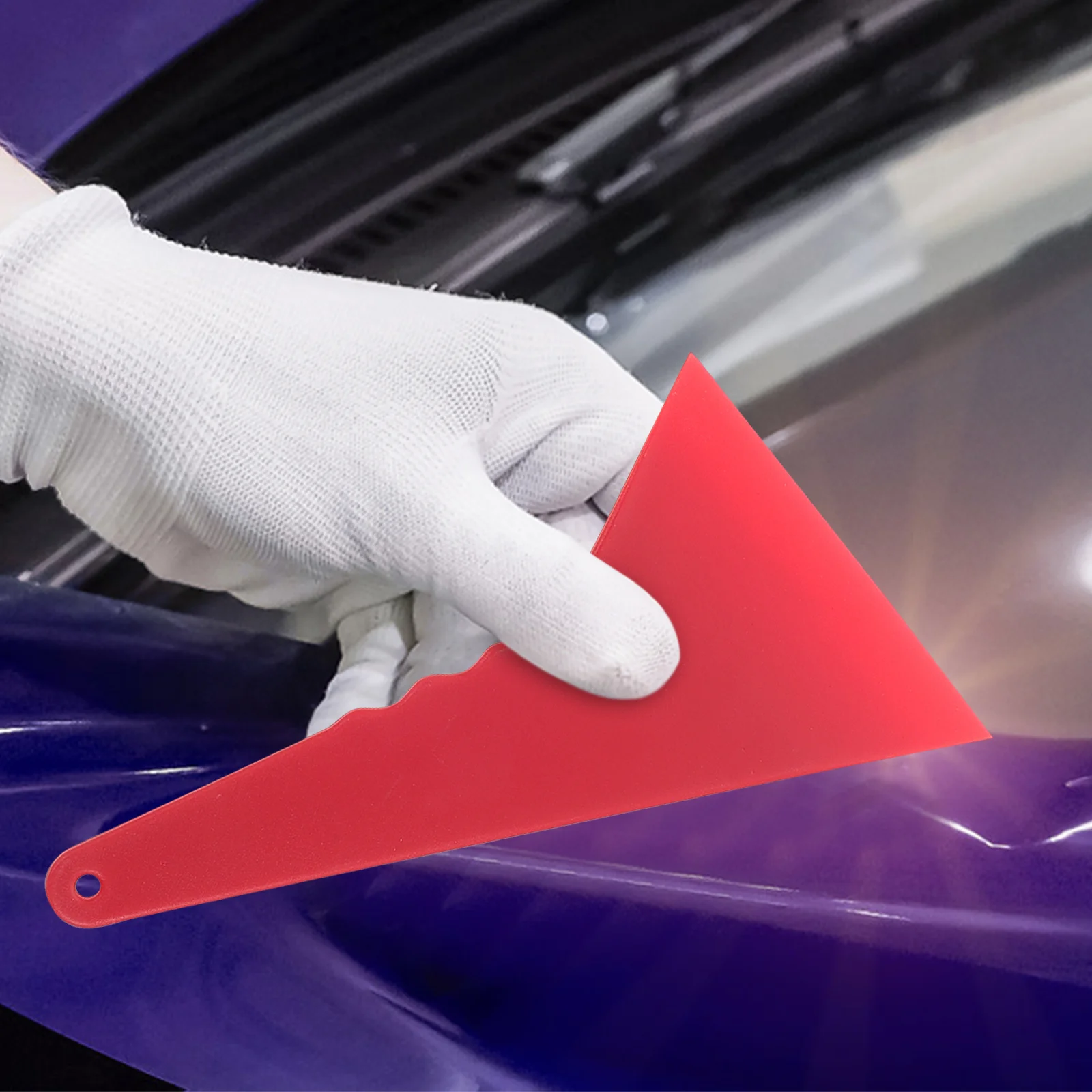 

6Pcs Auto Film Triangle Scraper Flexible Car Vinyl Wrap Squeegee Tools for Window Tint Decal Application Auto Film Scraper