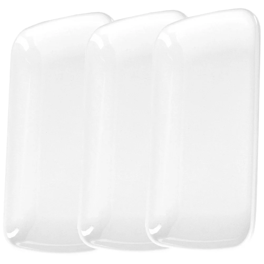 

3pcs Fast Food Snack Plate Premium Melamine Rectangular Breakfast Dessert Serving Dish Break-Resistant Easy Clean Kitchen