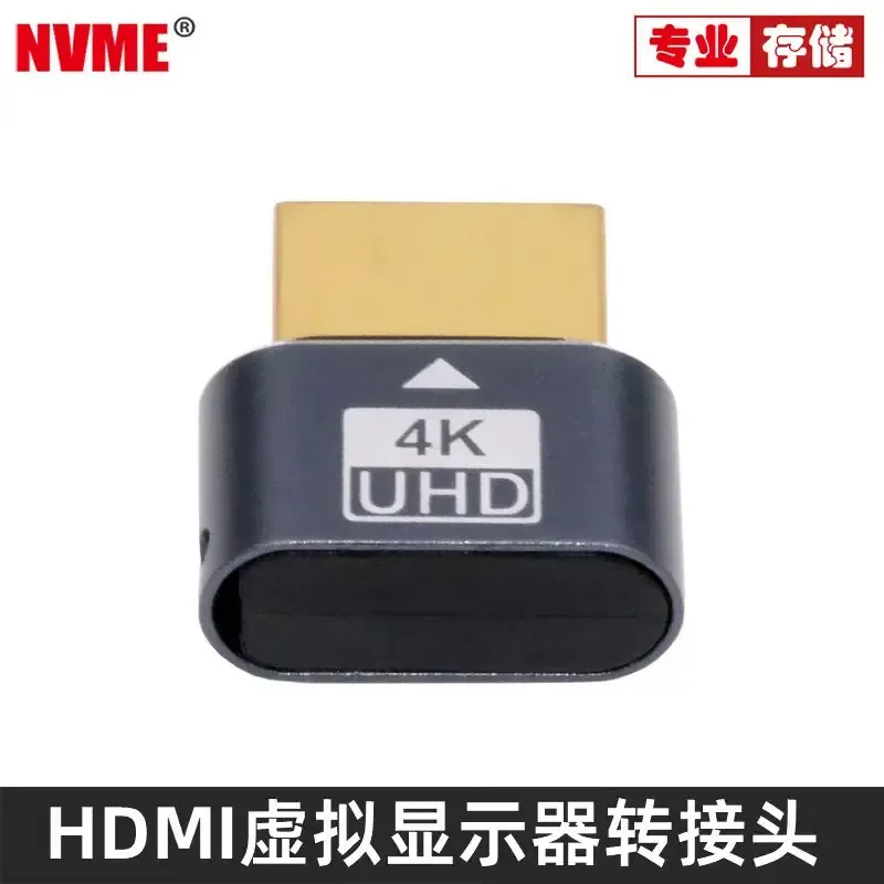 for Dummy Plug Virtual Monitor EDID Headless Lock Screen Treasure Analog VGA DVI DP HDMI