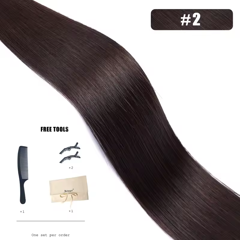 Genius Weft Human Hair Extensions 100G Double Drawn Blonde Bundles Invisible Straight Virgin Hair Weft Full End Top Quality - Image 13