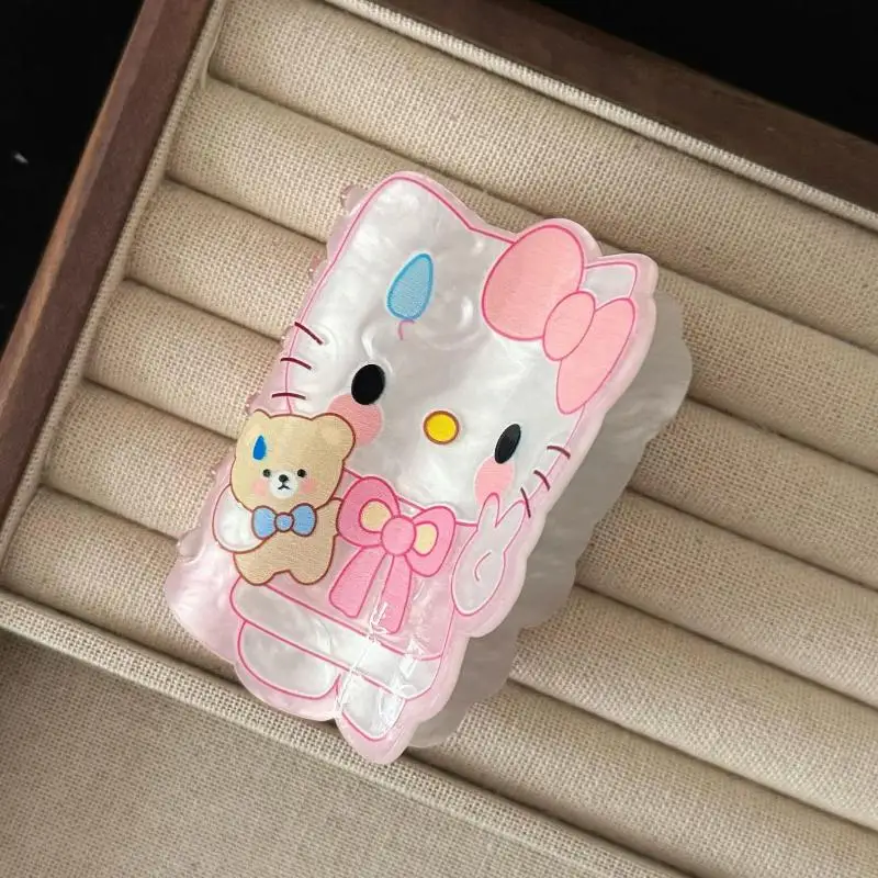 لطيف الكرتون كيتي مخلب شعر Kawaii الاكريليك القرش كليب Y2K مشبك شعر أغطية الرأس الديكور إكسسوارات الشعر البسيطة
