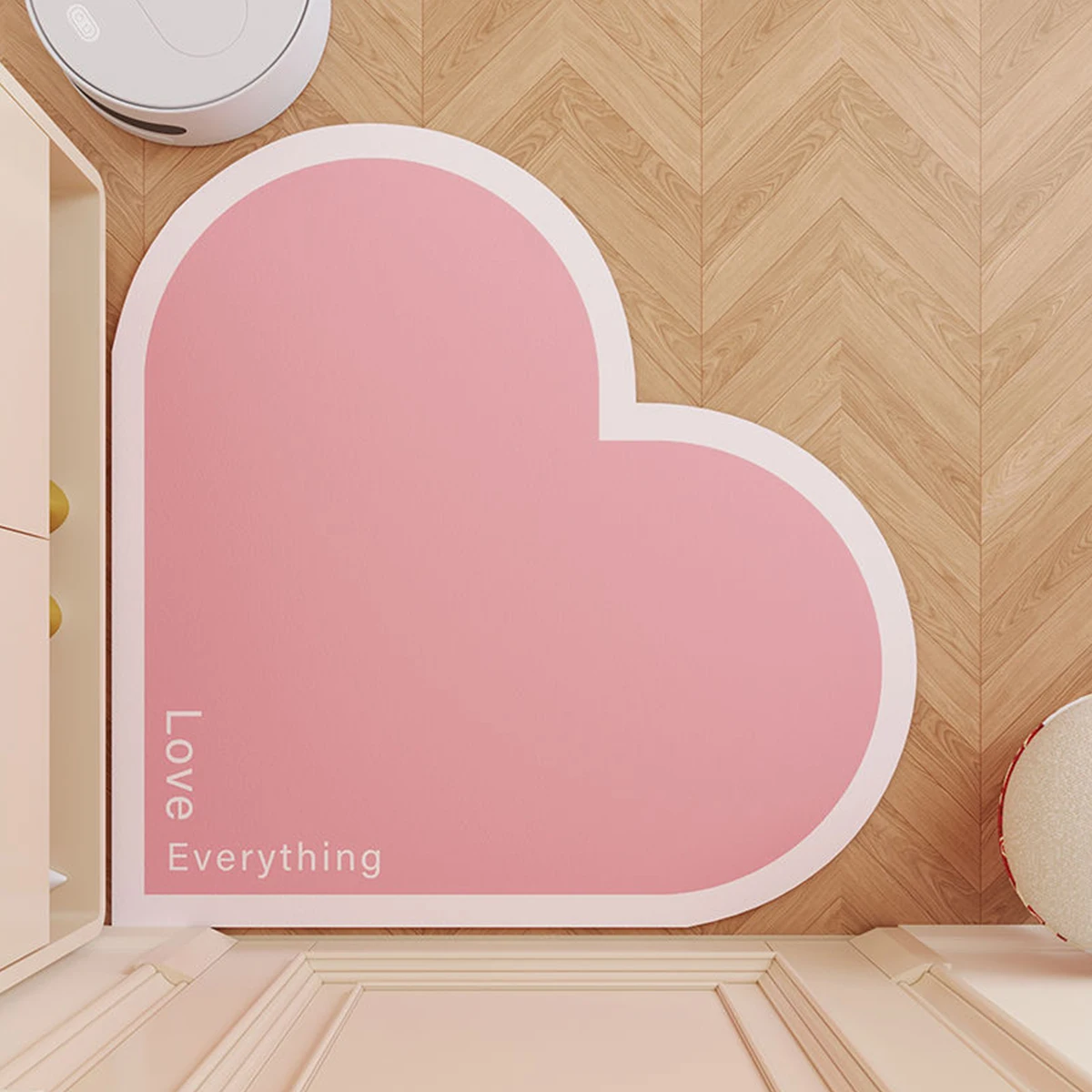 Heart-shaped Diatom Ooze Door Mat Entrance Non Slip Kitchen Rug Kitchen Mats for Floor Home Decoracion Quick Drying Foot Mat 발매트