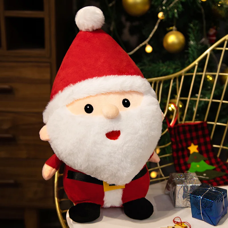 New Deer babbo natale peluche peluche morbido simpatico alce pupazzo di neve cuscino bambola giocattoli per bambini ragazze bambini regalo di natale
