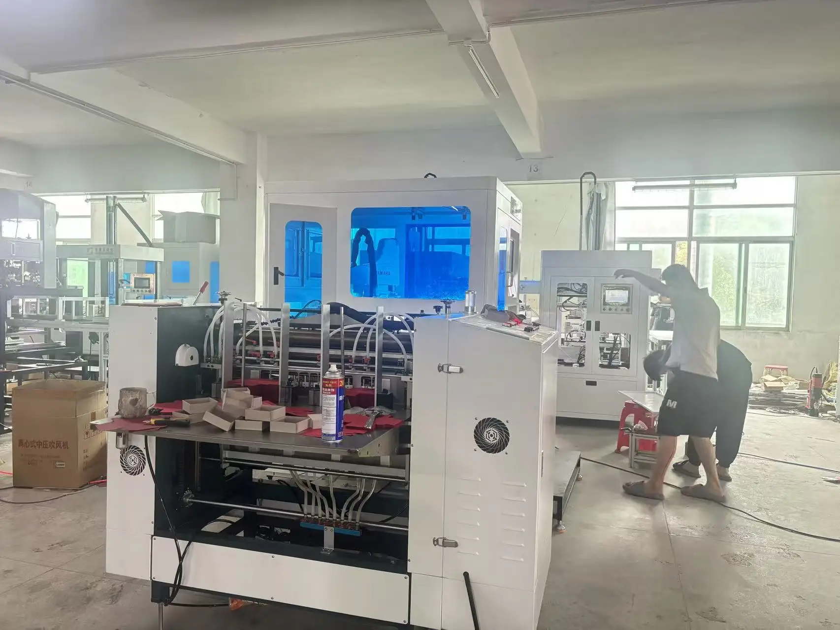 ZY-500A Fully Automatic Carton Erecting & Forming Machine - Rigid Corrugated Packaging For Logistics, Food & Industrial Boxes