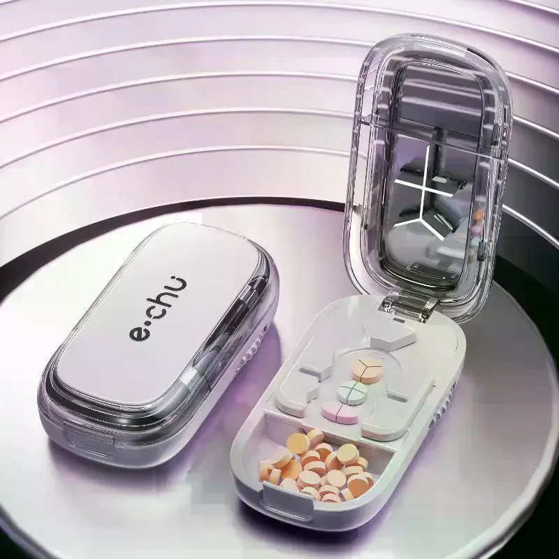 3in1 Medicine Cutter Precise Cutting Into Half / Third / Quarter  Divider Organizer Portable Tablet Splitting Pills Splitter