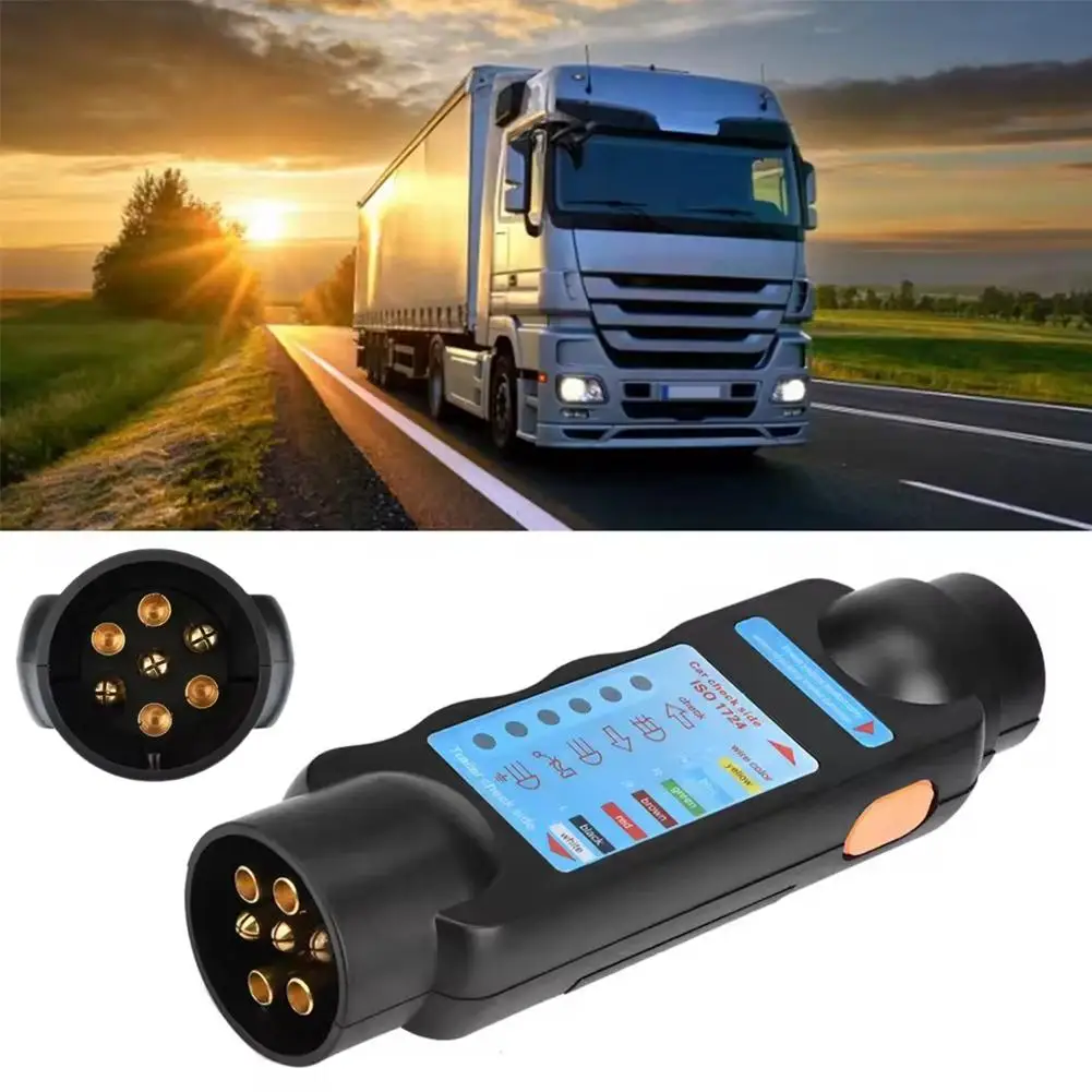 Probador Universal de Remolques de 12V, Adaptador de 7 y 13 Pines, Herramienta de Diagnóstico, Enchufe de Prueba, Accesorios para Camiones y Automóviles X9V6
