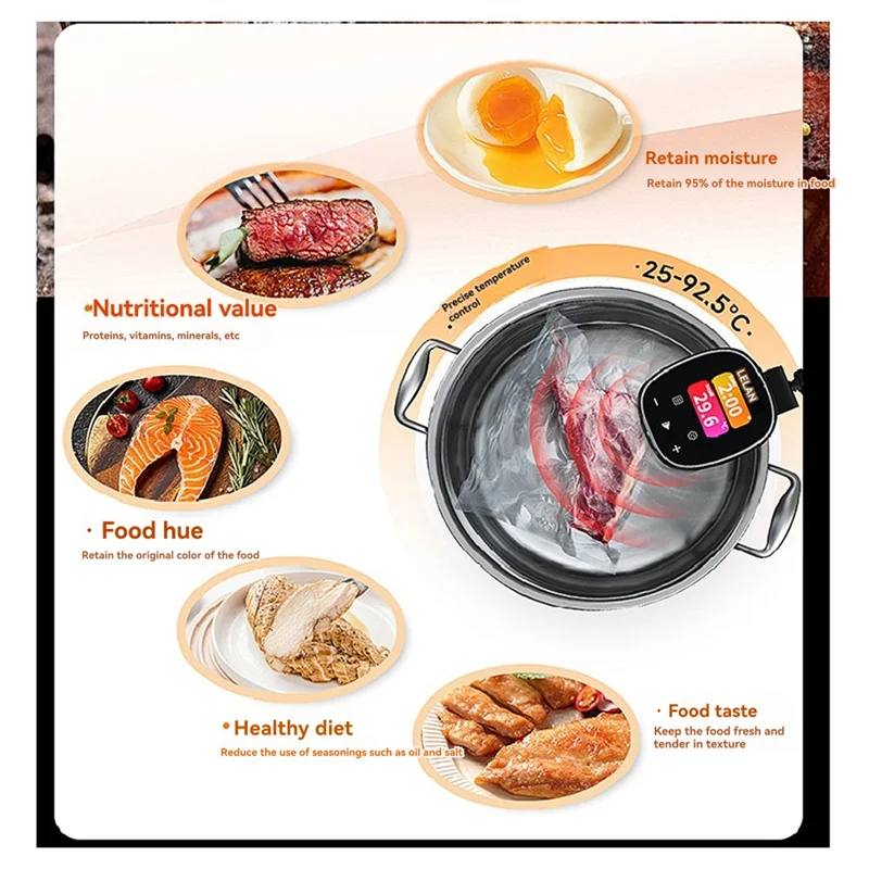 Sous Vide Precision Cooker For Home Use- Low-Temperature Cooking For Steak, Suitable For Kitchen Cooking In UK Plugs UK PLUG-A54