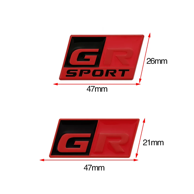 Car Interior Accessories Console Metal GR Sport Logo Sticker For Toyota Corolla Prado RAV4 Hiace Venza Camry YARiS Emblem Badge