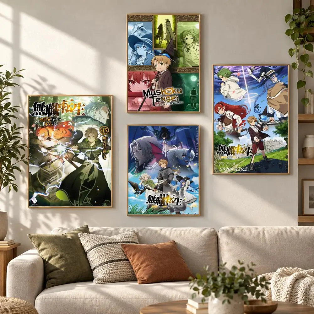 Mushoku Tensei: Jobless Reincarnation Anime Fantasy Poster Aesthetic Art Print for Bedroom & Living Room Decor, Unframed