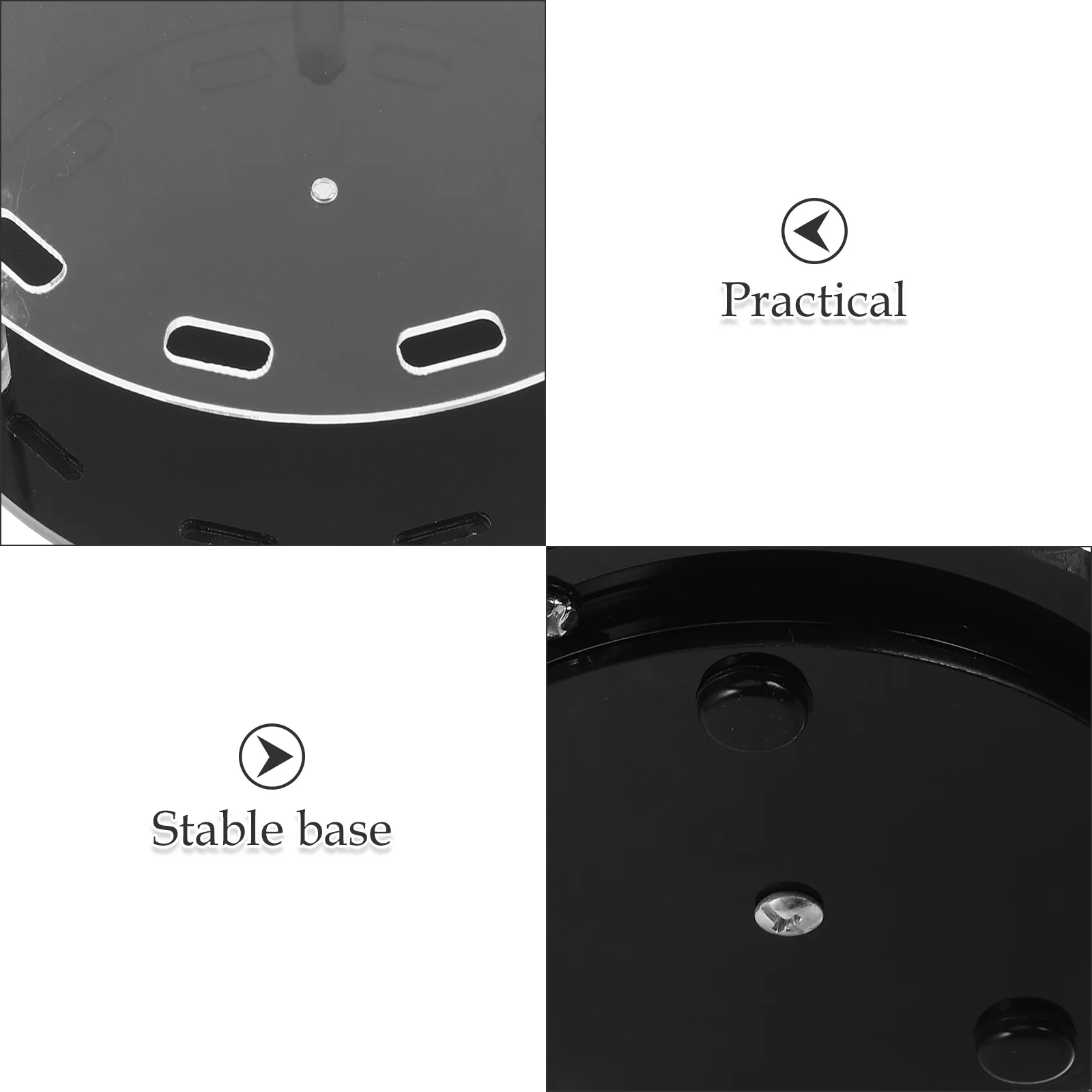 Lash Tweezer Holder Stand Rotating Eyelash Organizer Rack Black Plastic Tweezers Storage Shelf For Salon Artists -