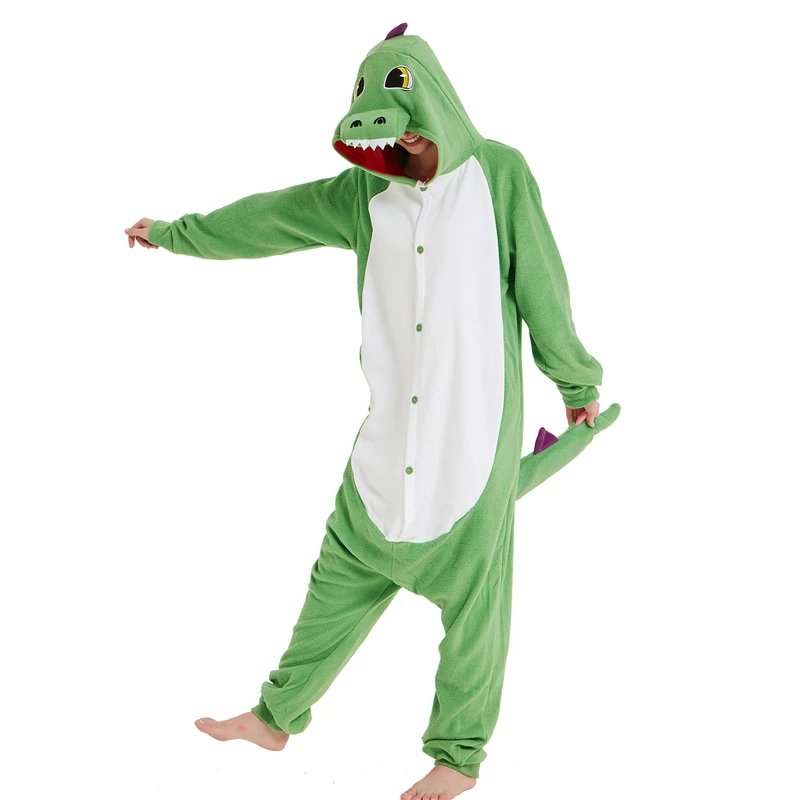 Dragon Kigurumi Men Pajamas Fleece Dinosaur Pijamas Anime Sleepwear Onesie For Adults Cosplay Costume Women Birthday Halloween