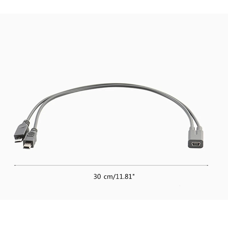 مقسم USB صغير 5p أنثى إلى 5p ذكر صغير + كابل موسع ذكر صغير