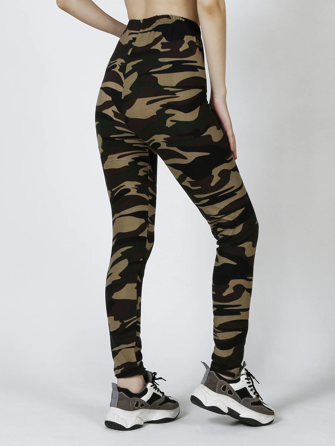 CUHAKCI New Brand Women's Leggings High Elastic Tight Camo Leggings Spring and Autumn Tight Women's Sexy and Charming Casual Pan