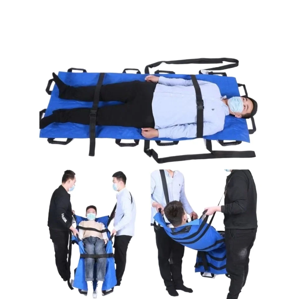 

Portable 12 Handles Household Stretche Foldable Elderly Patient Transport Soft Stretcher Transfer Plate Transfer Auxiliary Belts