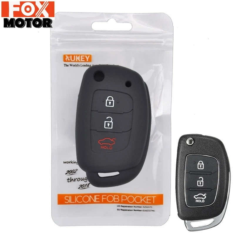 For Hyundai Elantra Tucson I40 I20 I10 iX35 iX45 Creta Santa Fe H-1 I800 Silicone Remote Key Case Fob Cover 3 Button