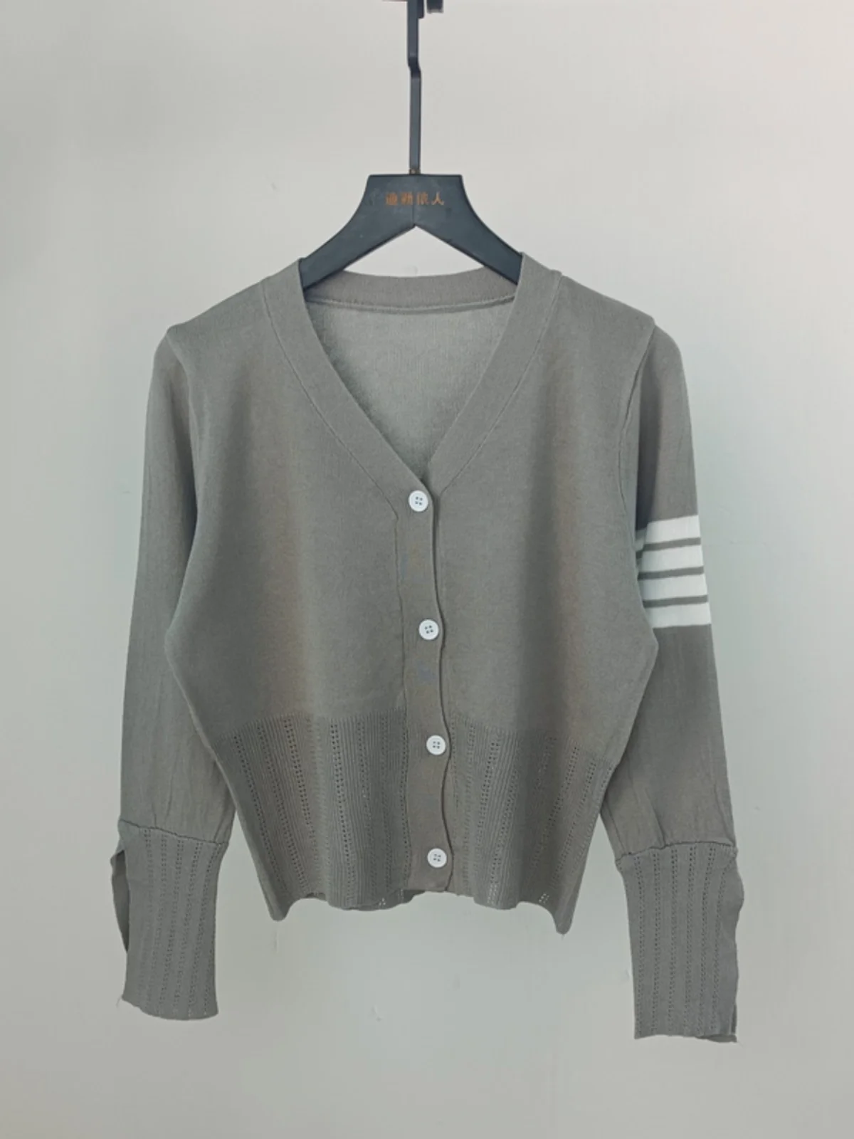 

ort Ice Silk Knitted Cardigan Women's Thin Early Autumn Outerwear Sun Protection Long Sve Top College Sle Korean Versi...