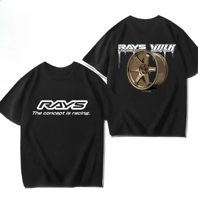 

Японские мужские и женские летние повседневные топы с короткими рукавами и модифицированным автомобилем Ray Wheel Hub Jdm, универсальные